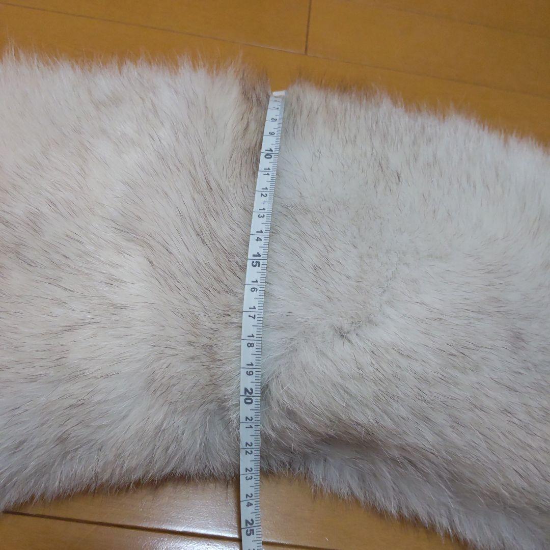 極美品★SAGA FOX サガフォックス★ショール・ティペット 銀サガ