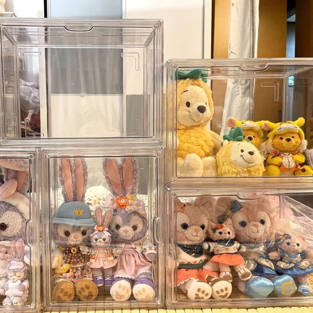 アクリル製特大サイズ フィギュアケース/ディスプレイケース/磁石扉付き5個セット