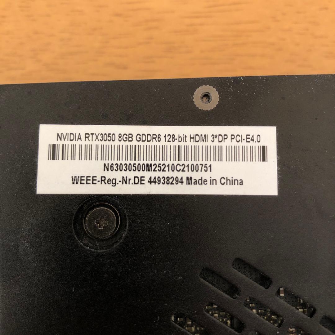 グラフィックボード・グラボ・ビデオカード NVIDIA RTX3050 8GB GDDR6 128-bit