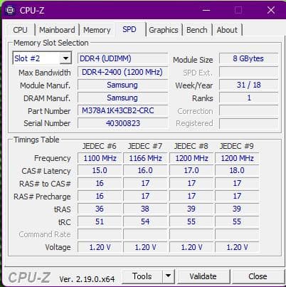 Samsung DDR4 8G×2枚