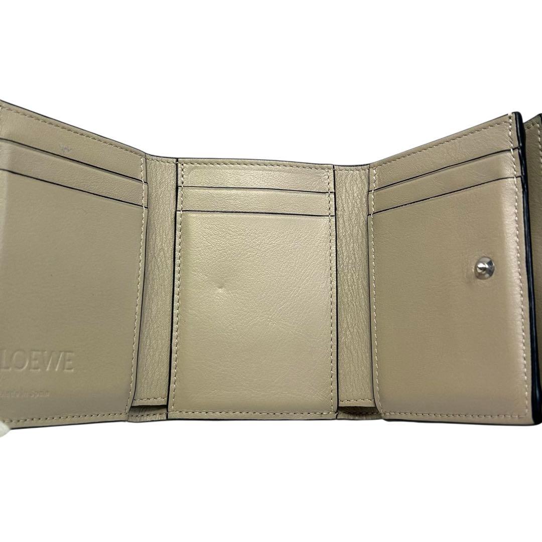 LOEWE ロエベ　三つ折り財布 トライフォールドウォレット　グリーン　ブラウン