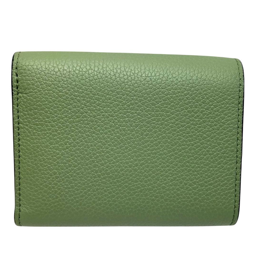 LOEWE ロエベ　三つ折り財布 トライフォールドウォレット　グリーン　ブラウン