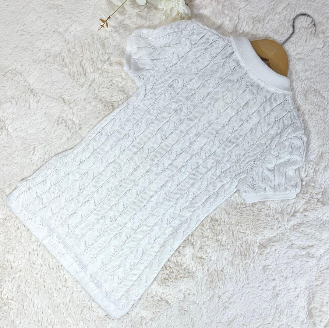 極美品✨ポロラルフローレン　スリムフィット　ケーブルニット　半袖ポロシャツ　近年