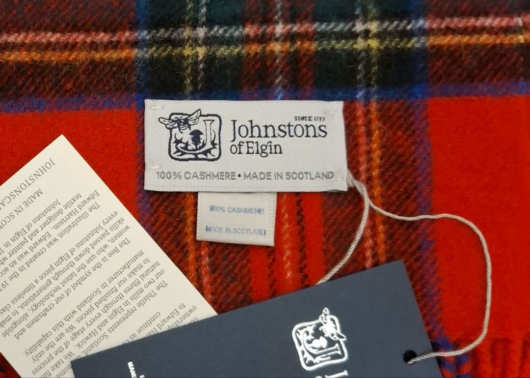 未使用♥️カシミア100%【Johnstons of Elgin】マフラー