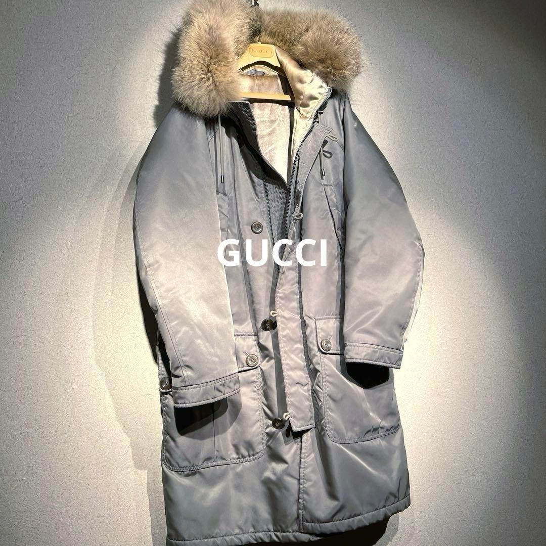 GUCCI グッチN-3B　最高級毛皮ミリタリー モッズコート　コヨーテ　希少