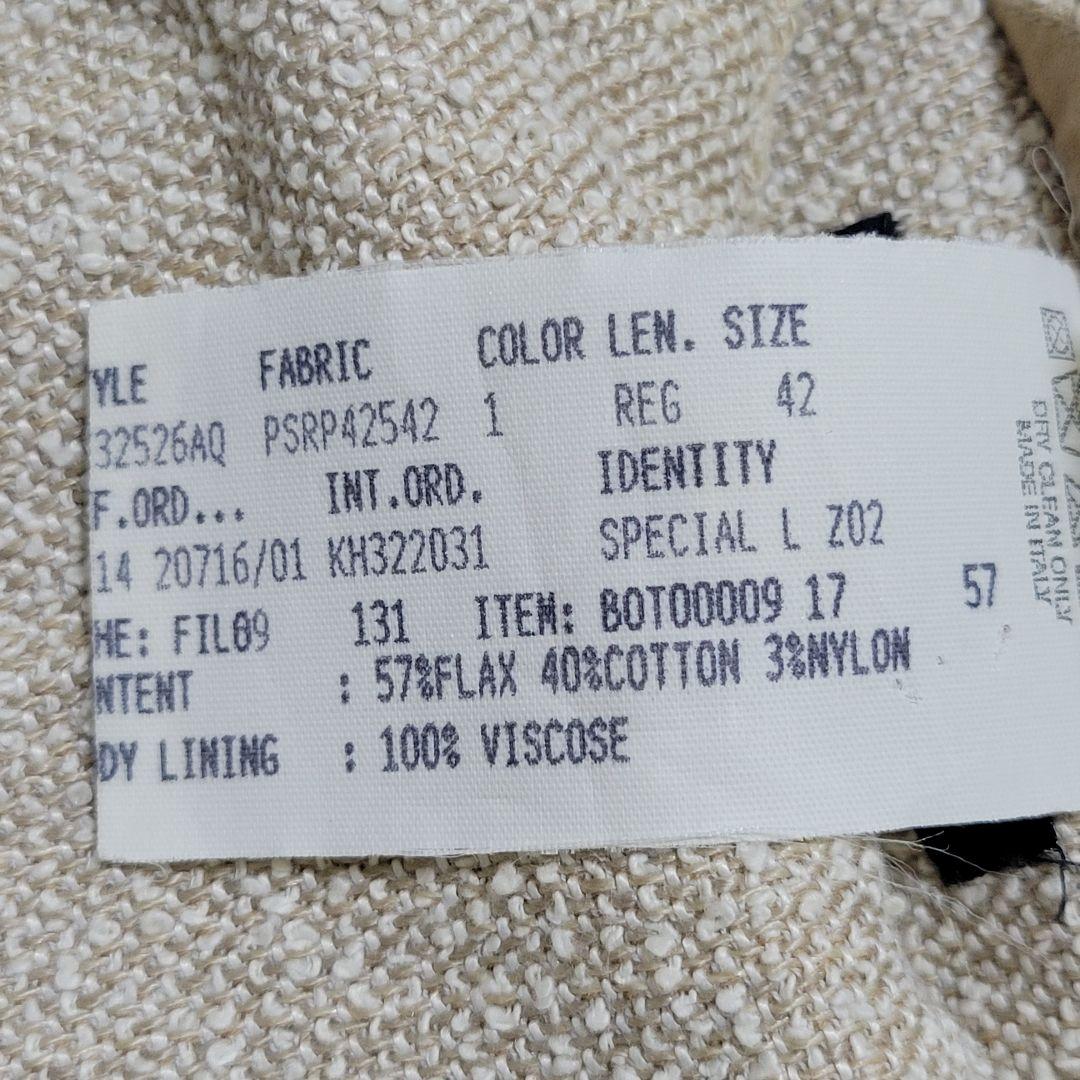★美品 LARDINI 春夏 リネン 麻 三者混 テーラードジャケット