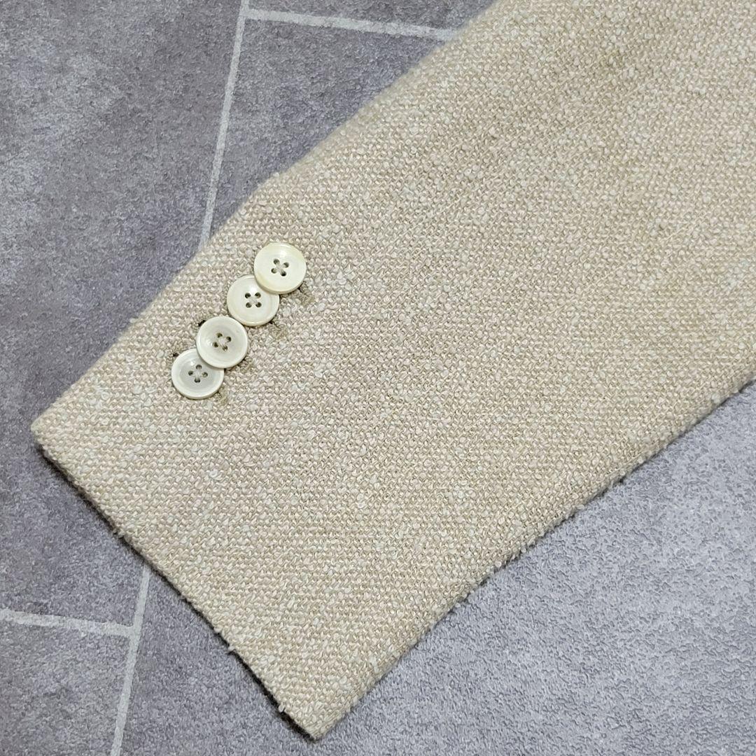 ★美品 LARDINI 春夏 リネン 麻 三者混 テーラードジャケット