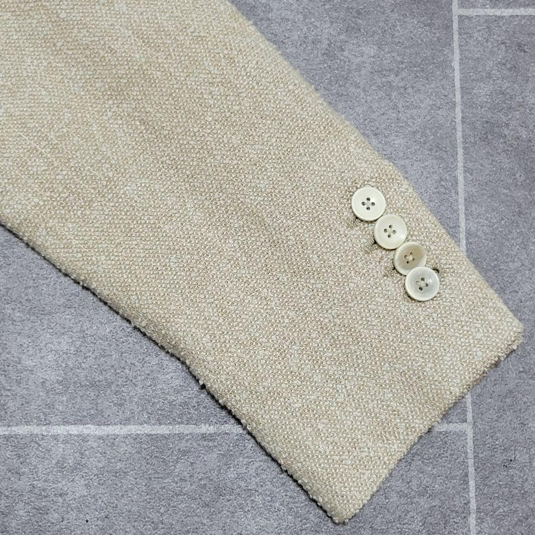 ★美品 LARDINI 春夏 リネン 麻 三者混 テーラードジャケット