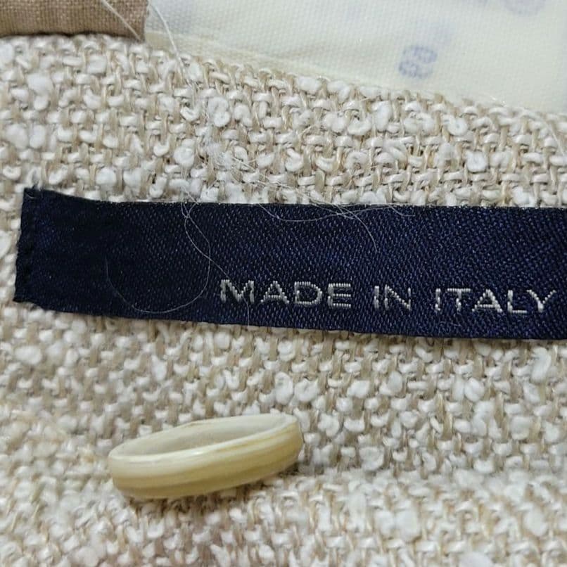 ★美品 LARDINI 春夏 リネン 麻 三者混 テーラードジャケット