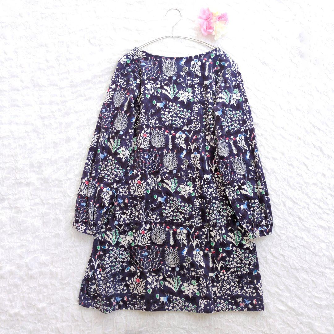parkes✕LIBERTY　膝丈ワンピース　ヨシエ　コーデュロイ