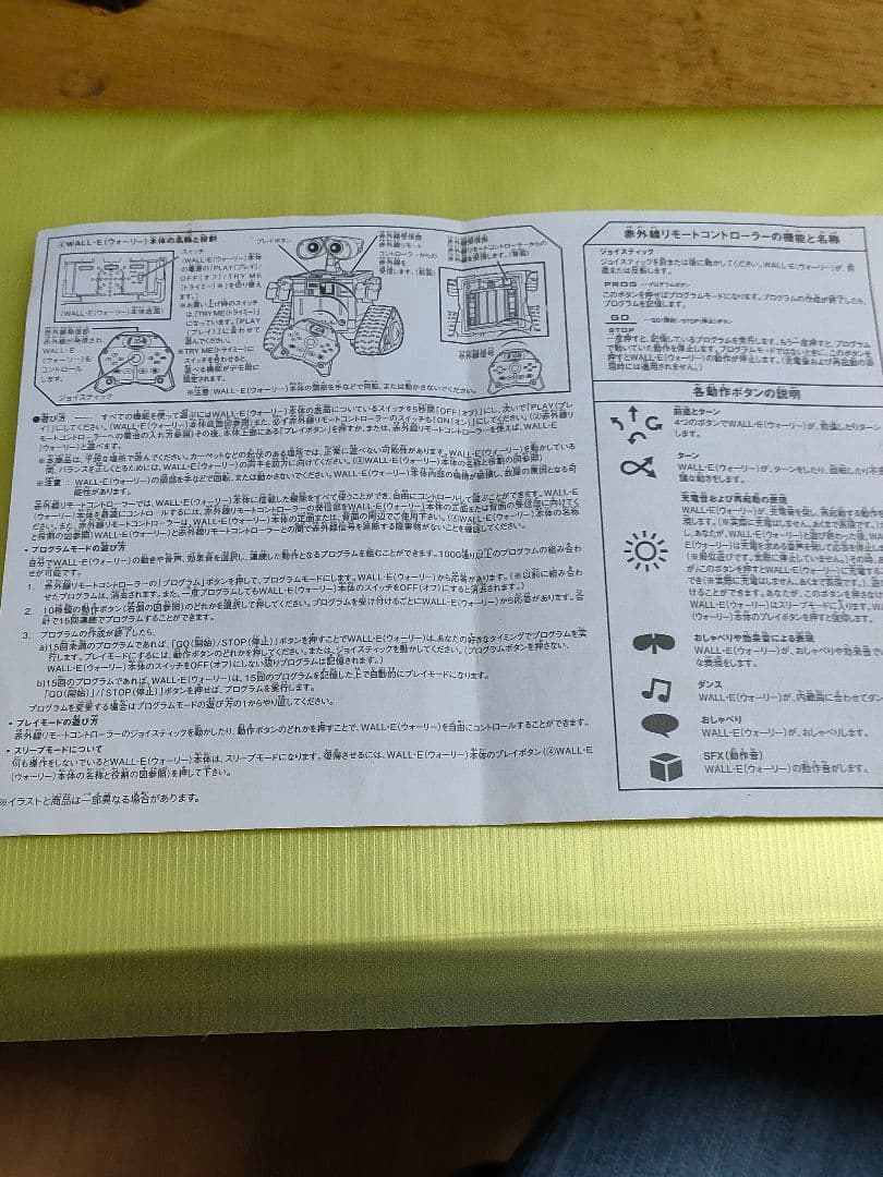 WALL-E 美品 目が青色に光るしゃべる動くリモコン付き汚れ加工されてます