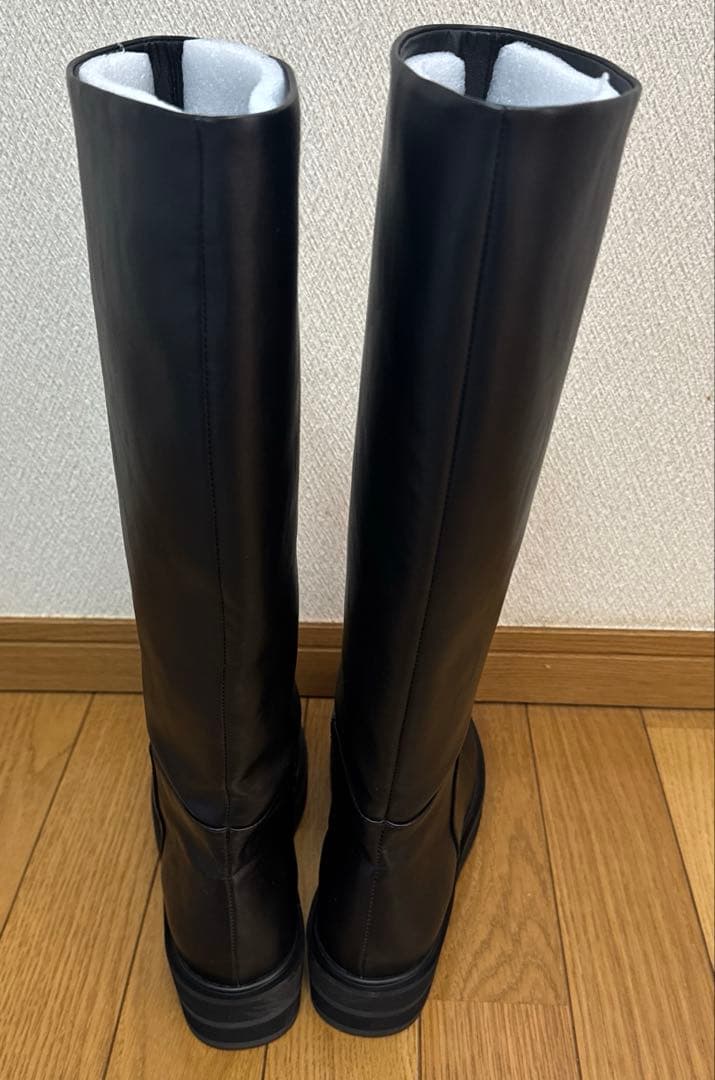 アンヌーク⭐︎エコレザーロングブーツ　36サイズ　ブラック