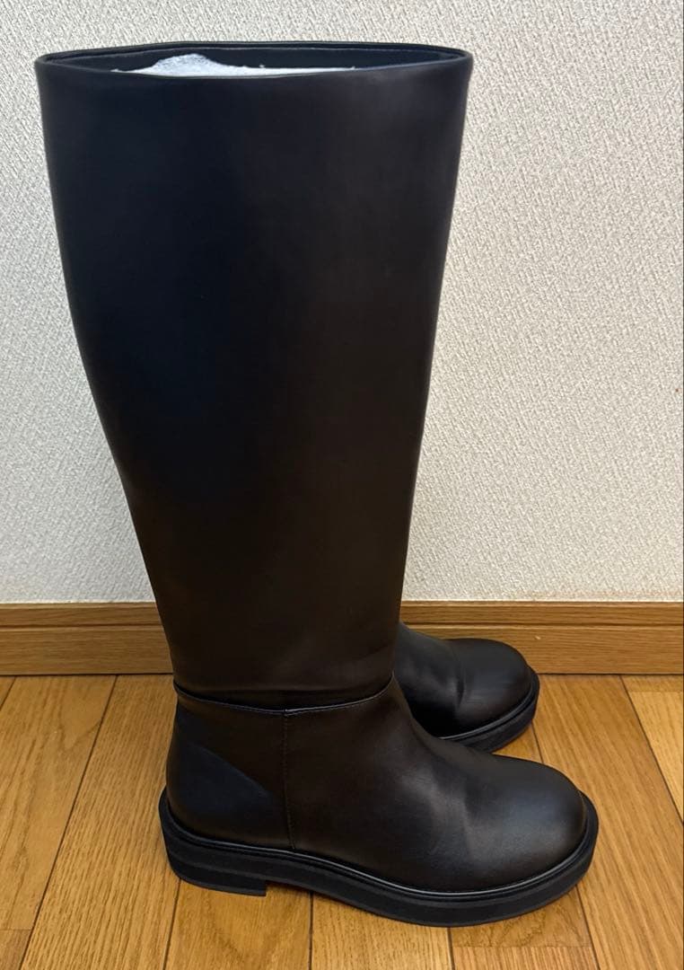 アンヌーク⭐︎エコレザーロングブーツ　36サイズ　ブラック