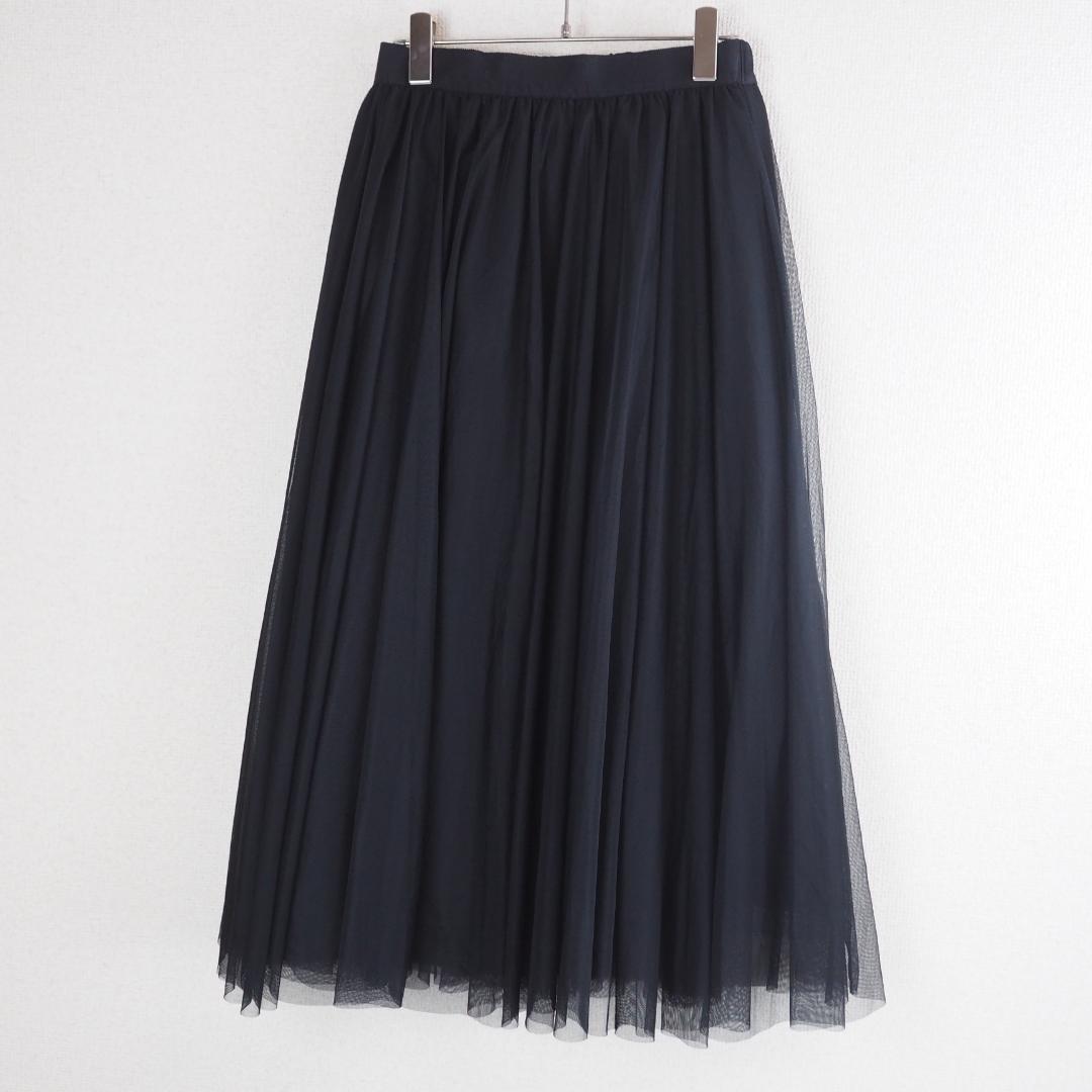 A4443★美品★AVENIRETOILE*フレアスカート*チュール*38*黒