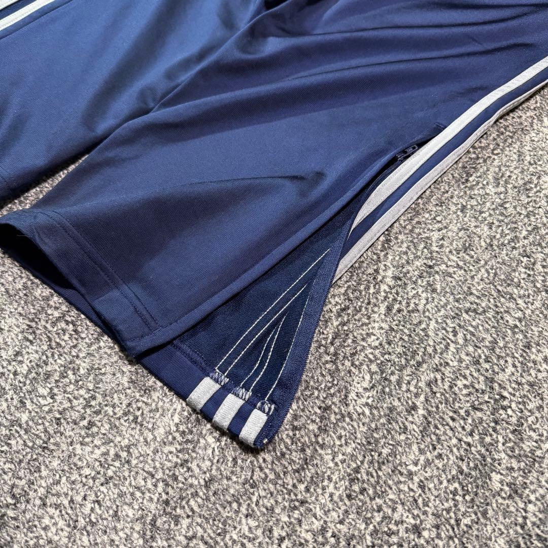 00s adidas トラックパンツ ワイド ネイビー トレフォイル