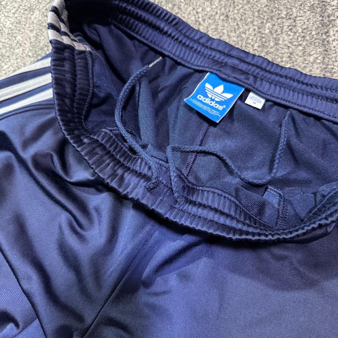 00s adidas トラックパンツ ワイド ネイビー トレフォイル