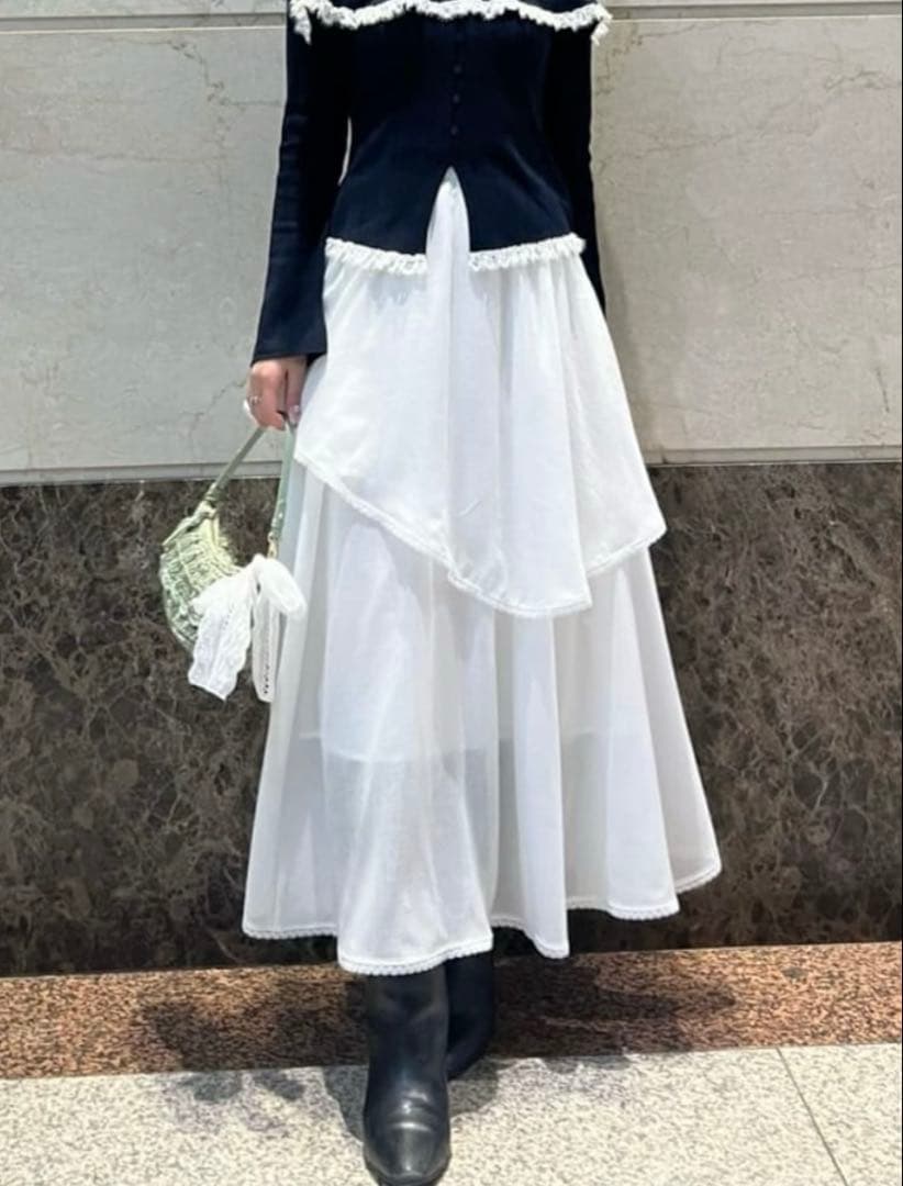 SNIDEL Sustainableバリエーションティアードスカート