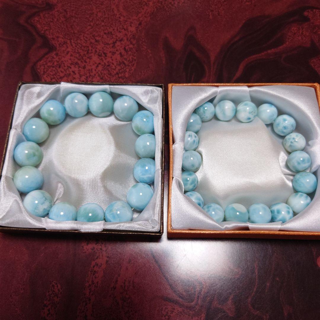 [再出品]　天然石ラリマーブレスレット5本セット