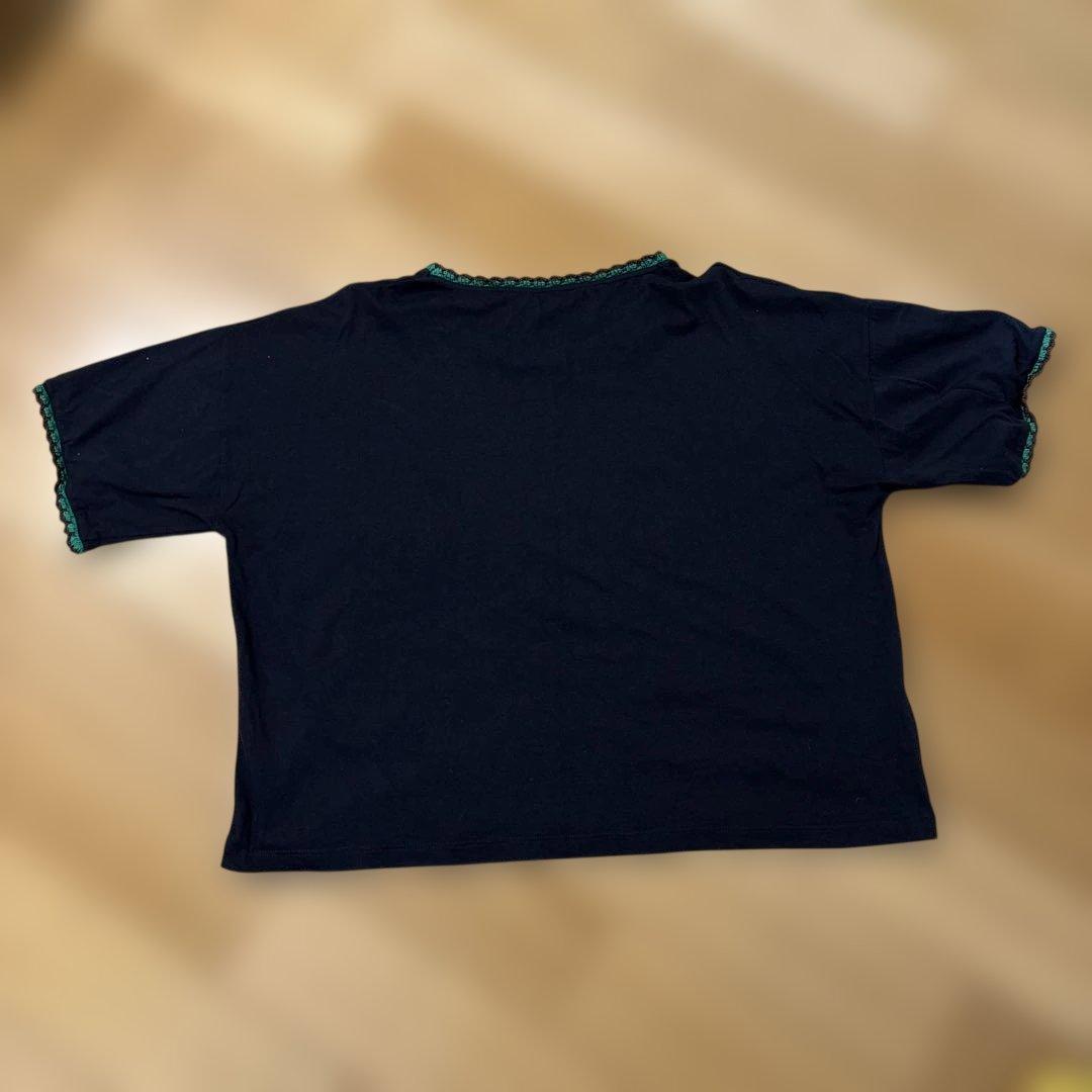 miu miu クロップドTシャツ 黒