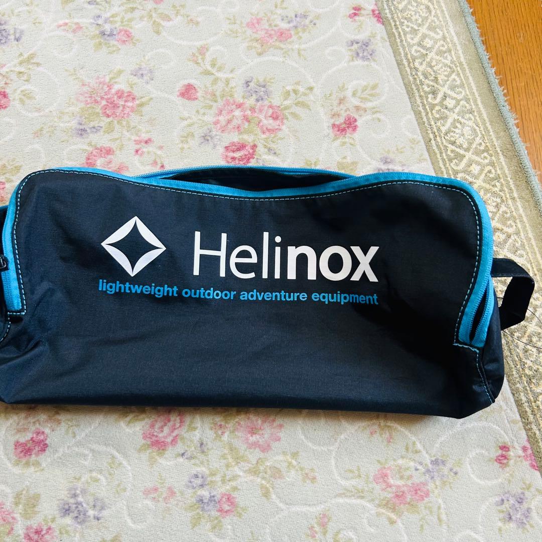 Helinox アウトドアチェア ブラック メッシュポケット付き