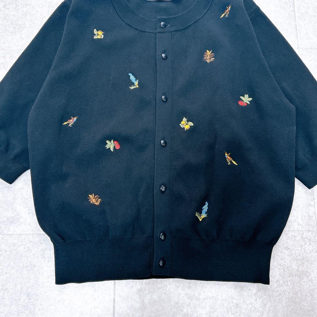 24SS CABaN キャバン コットンストレッチ エンブロイダリーカーディガン