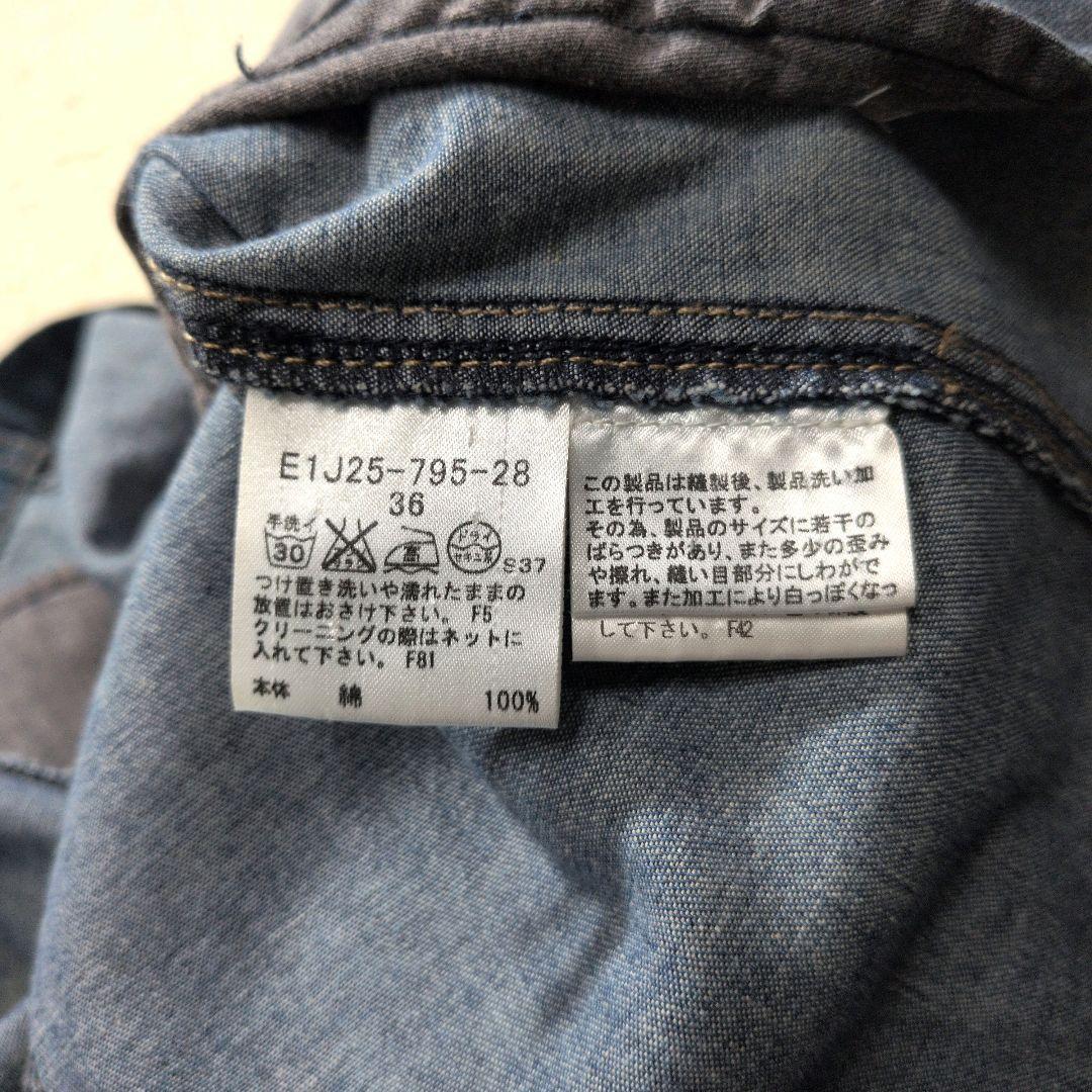 【美品】バーバリーブルーレーベル デニム シャツワンピース 36 ノバチェック
