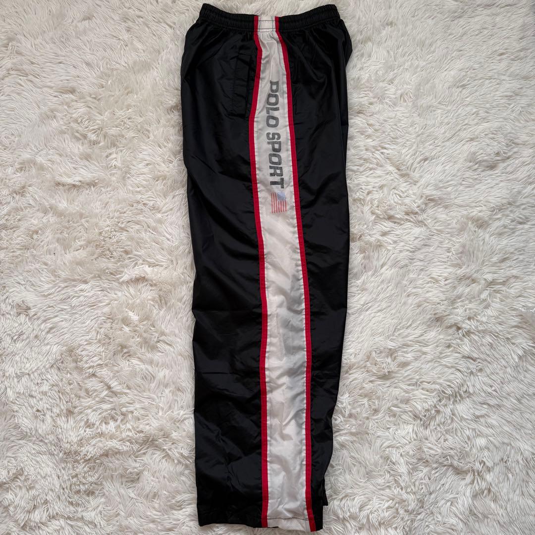 【希少】POLO SPORT ポロスポーツ サイドライン ナイロンパンツ 90s