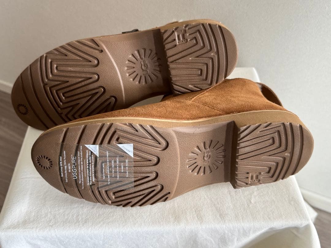UGG ブラウン ムートンブーツ ジッパー付き　27cm