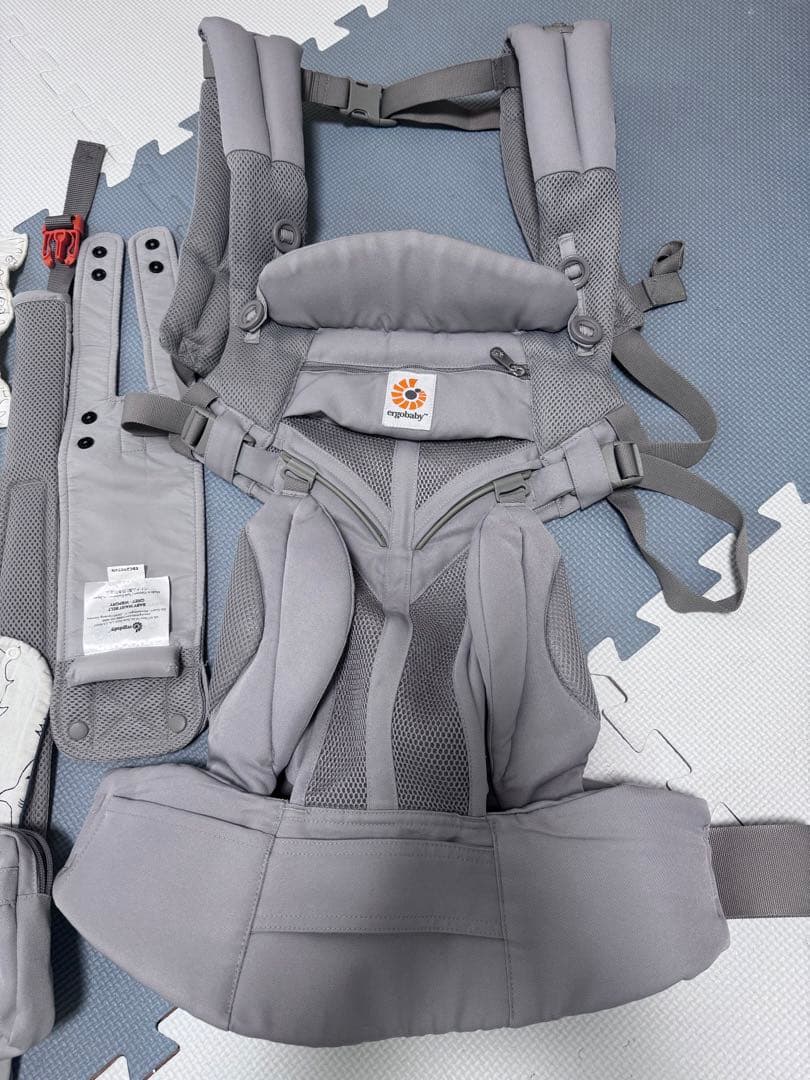 【美品】ergobaby オムニ 360 クールエアー パールグレー メッシュ