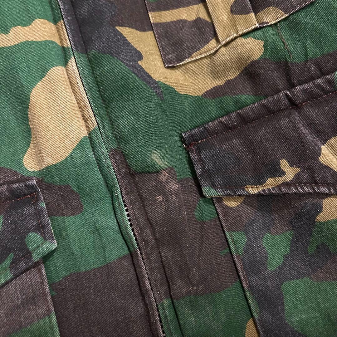 80s USA製 dickies ワークジャケット 襟コーデュロイ カモフラ L