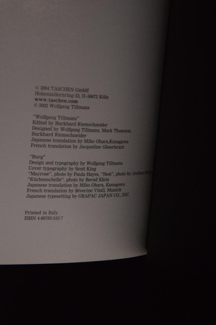 【Wolfgang Tillmans】★★大幅に値下げしました
