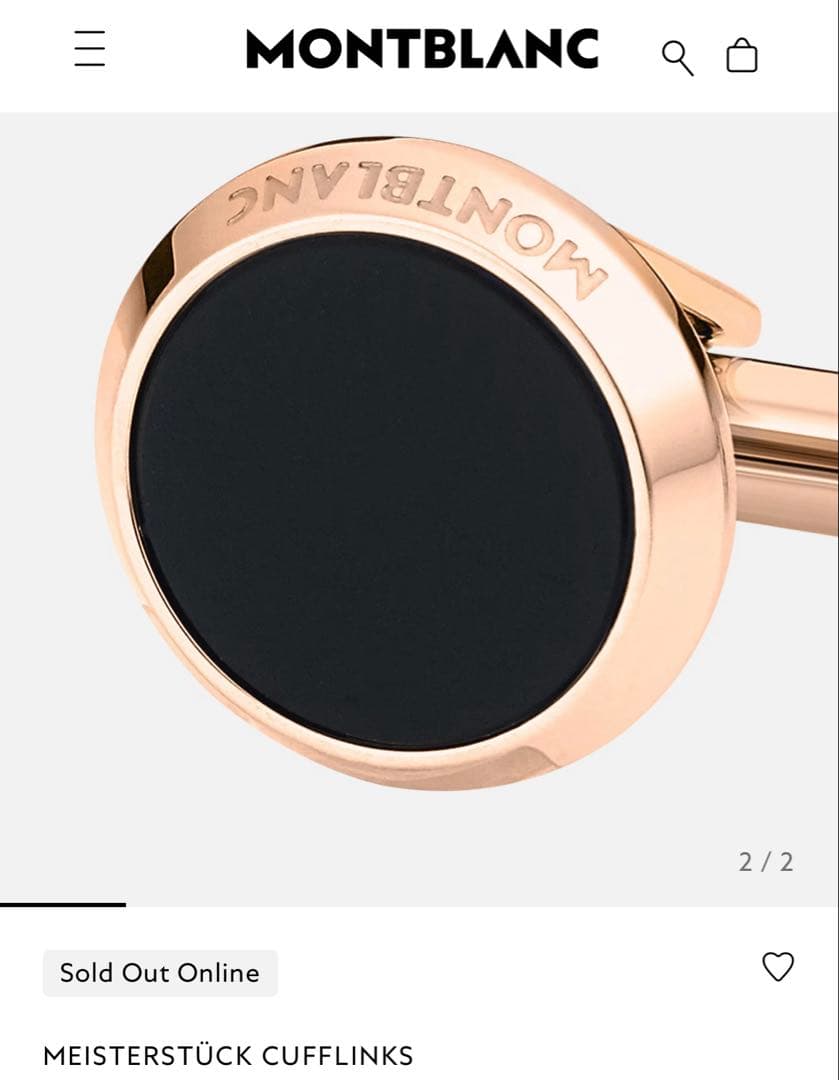 【美品】MONTBLANC モンブラン カフス マイスターシュテュック