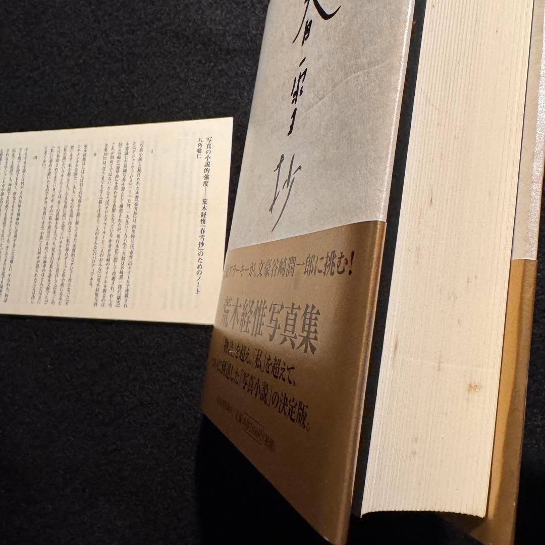 春雪抄 写真小説 荒木経惟 アラーキー　写真 小説の決定版