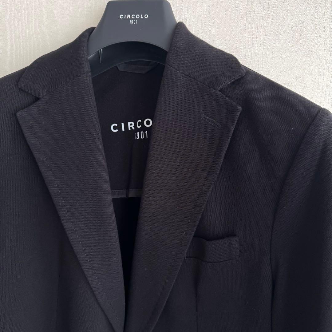 CIRCOLO 1901 ジャージー ソリッド ジャケット ブラック 50