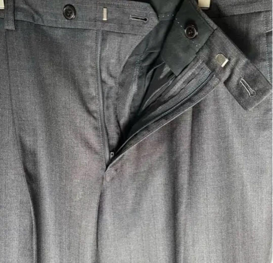 ほぼ未使用極美品 高級ブランド LANVIN スーツ ダークグレー 175㎝着