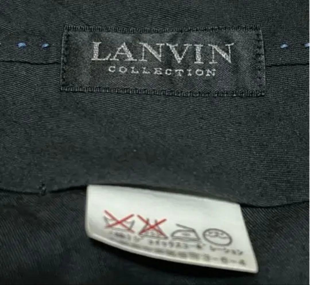 ほぼ未使用極美品 高級ブランド LANVIN スーツ ダークグレー 175㎝着