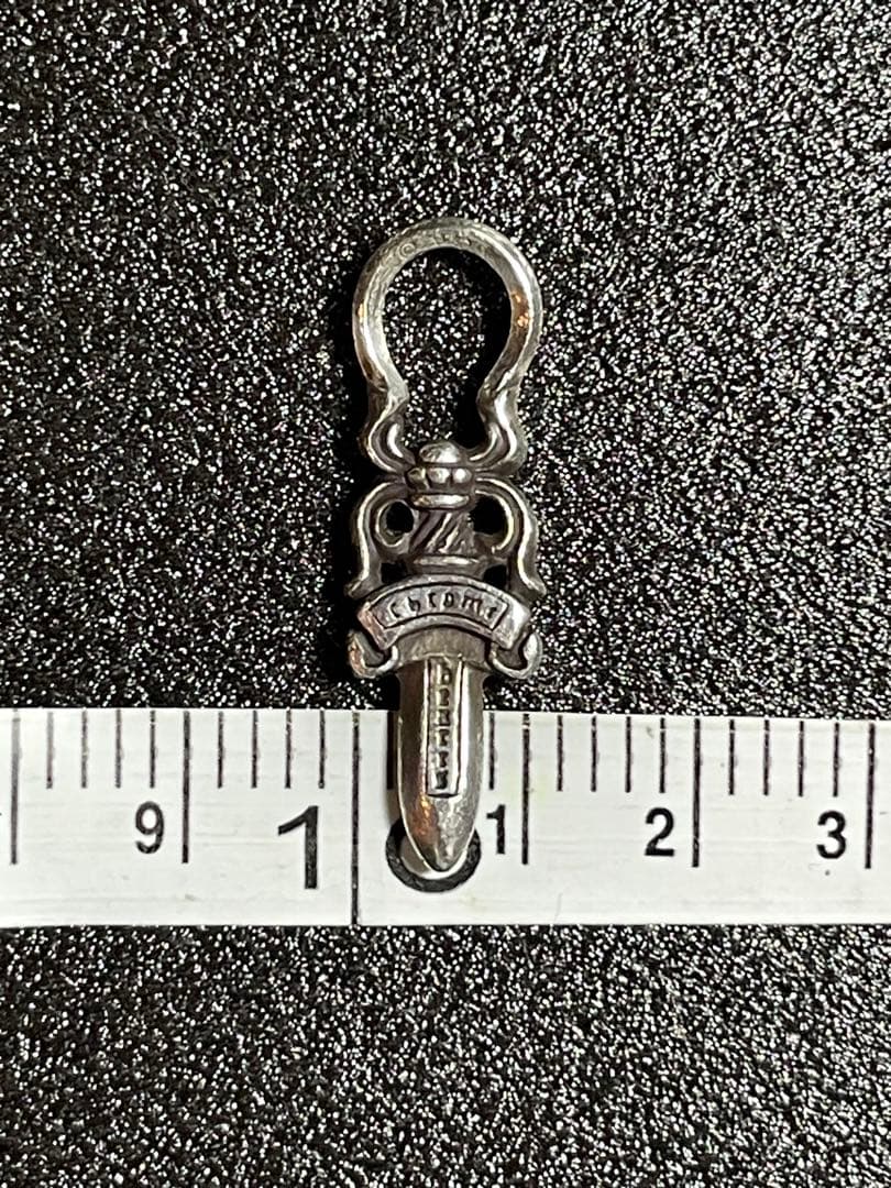 【正規品】クロムハーツ 5 ダガー ジップ チャーム シルバー ネックレス