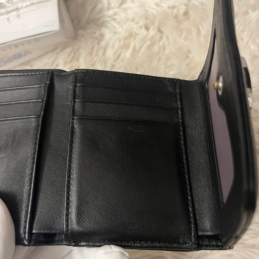 美品✨Vivienne Westwood 三つ折り財布 がま口 ブルーオーブ 黒