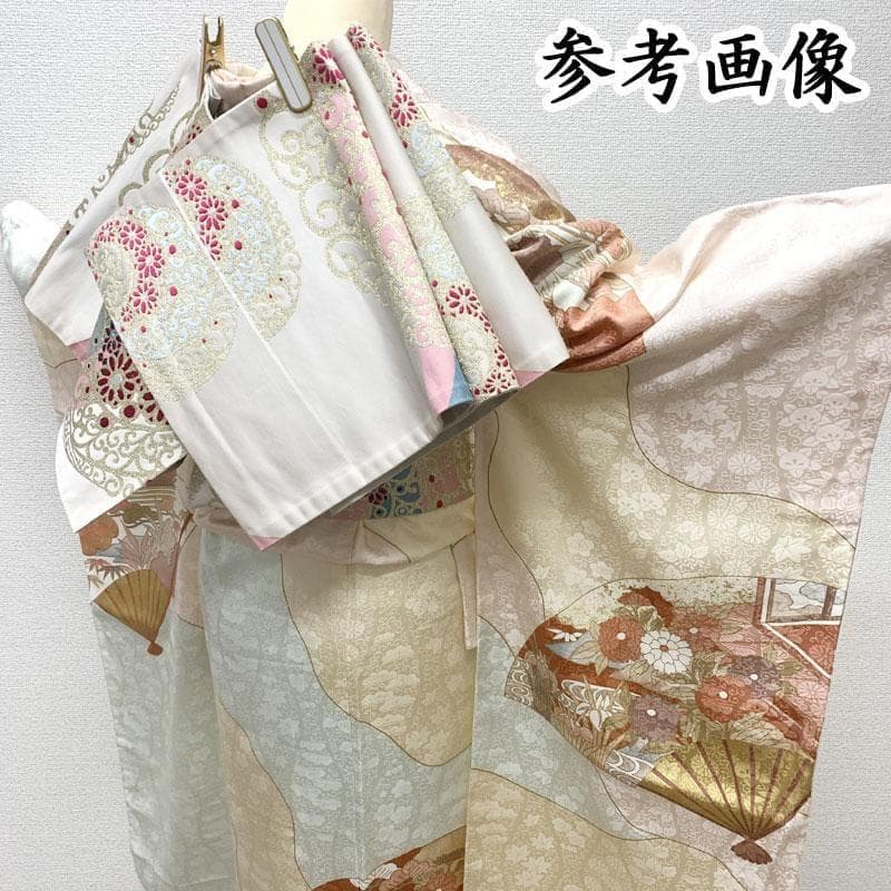 三*月様 【破格セール！】408z18☆セミアンティーク振袖 身幅広め 重ね衿付