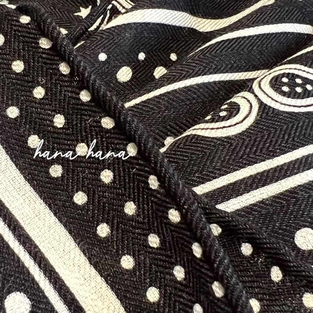 Triangle 三角 ストール ショール ブラック 黒 ウール シルク 薄手