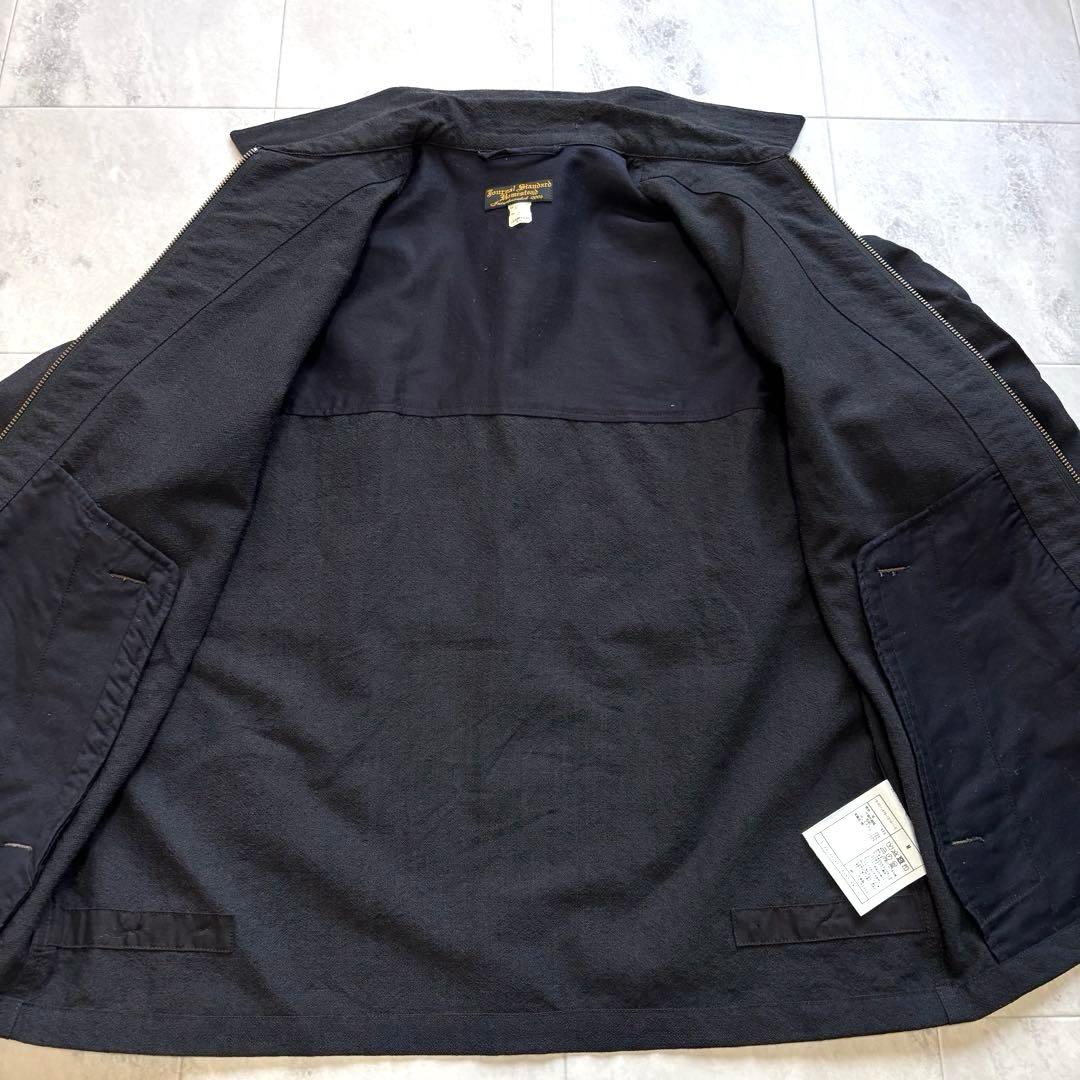【美品】J.S stead ジップブルゾン 短丈 ウール 和紙 Wジップ