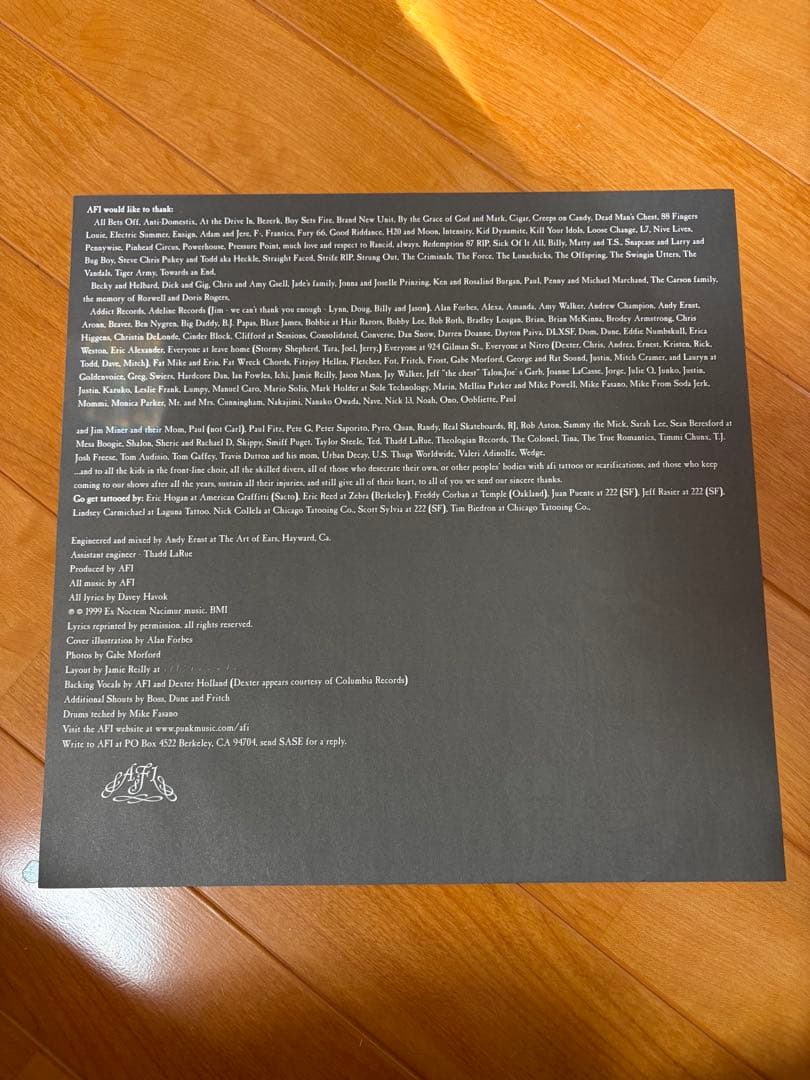 中古レコードAFI Black Sails in the Sunset