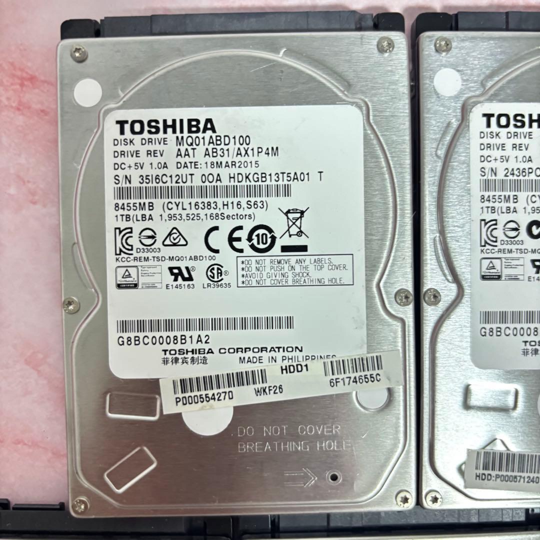 【1TB】【TOSHIBA製 統一‼】★動作良好★2.5インチ★内臓HDD★