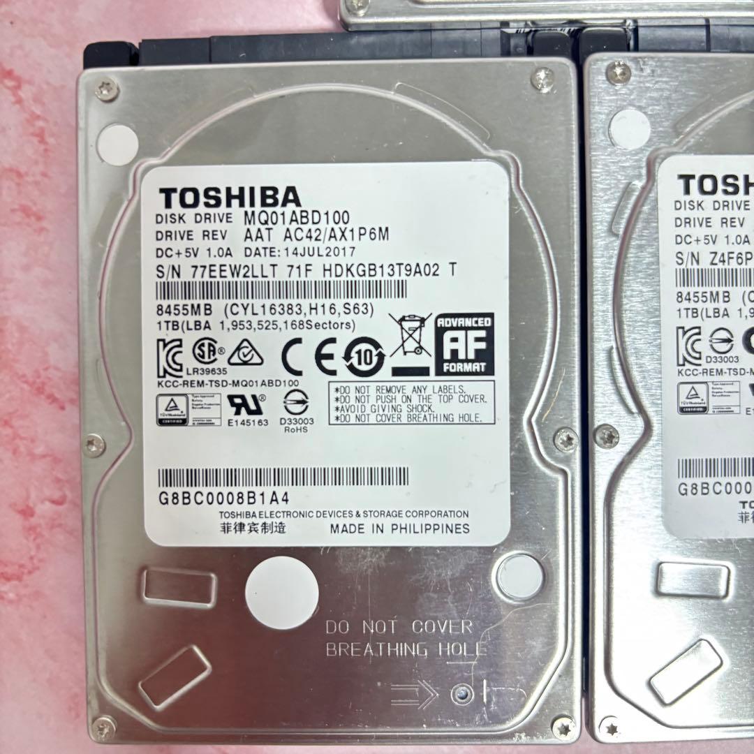 【1TB】【TOSHIBA製 統一‼】★動作良好★2.5インチ★内臓HDD★