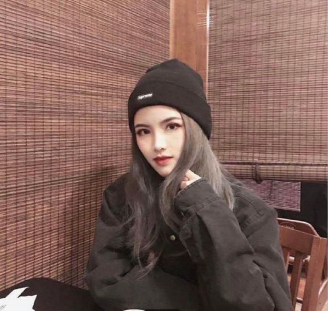 新品25SS supreme Overdyed Beanie Black 黒