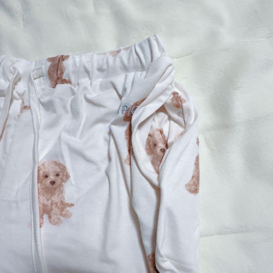 【新品未使用】ジェラートピケ　犬　プードル　ロゴ　半袖Tシャツ&ショートパンツ