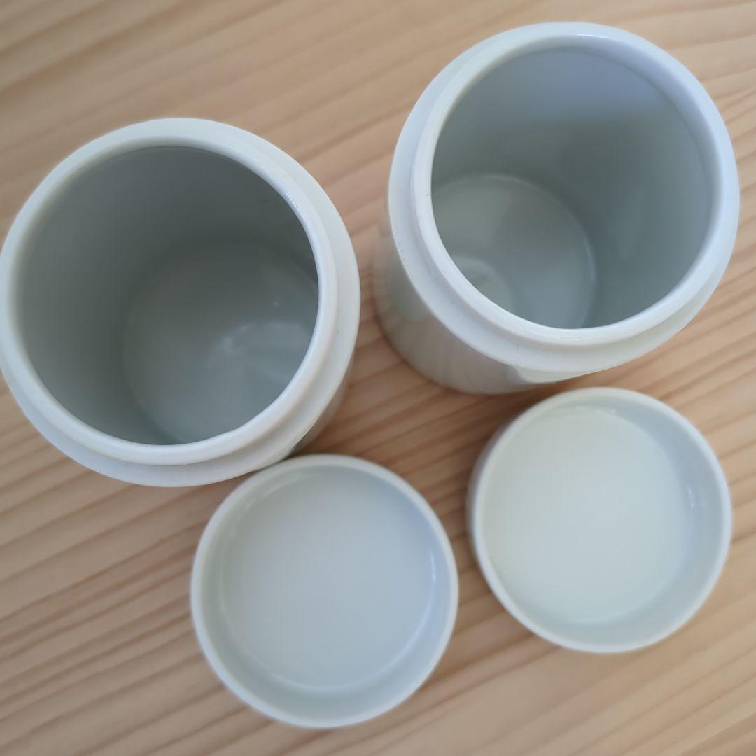 チ*コ様 白磁セット　茶筒　ローションボトル　アロマスティックボトル　ポーセラー
