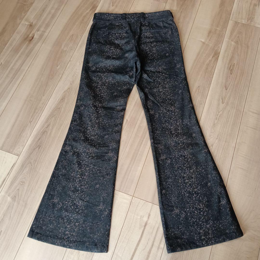 TORNADO MART ダーク色 総柄 ブーツカット デニム y2k 美品