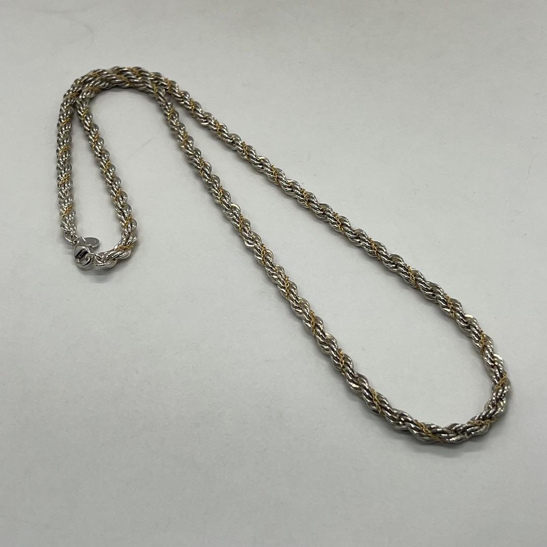 ティファニー TIFFANY ツイストロープ ネックレス コンビ 希少 ロング