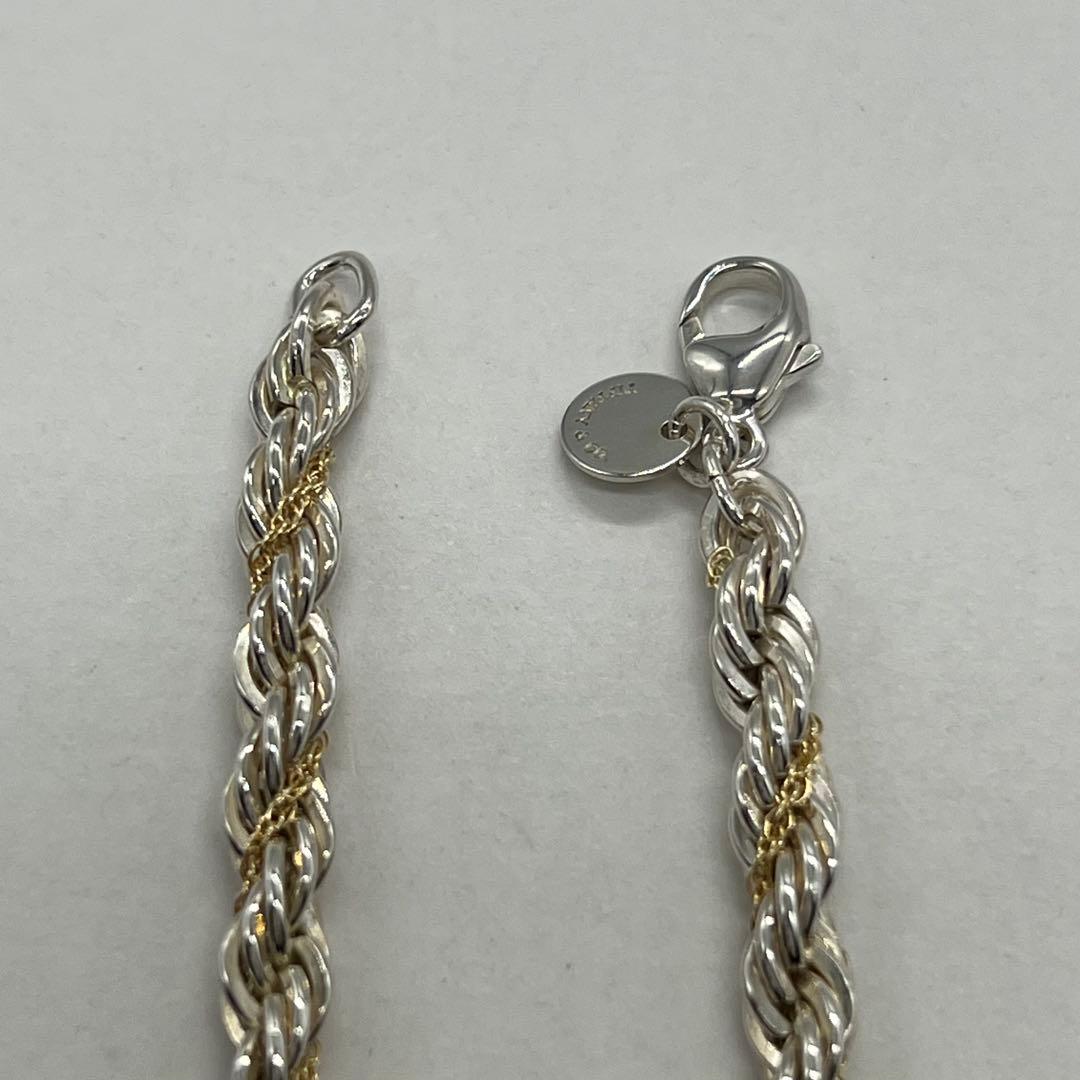 ティファニー TIFFANY ツイストロープ ネックレス コンビ 希少 ロング